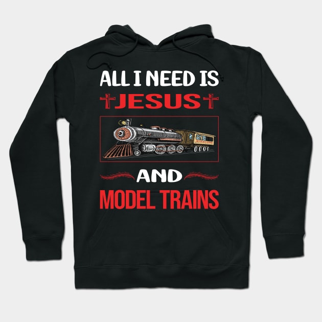 Funny Jesus Model Train Trains Railroad Railway Hoodie by lainetexterbxe49